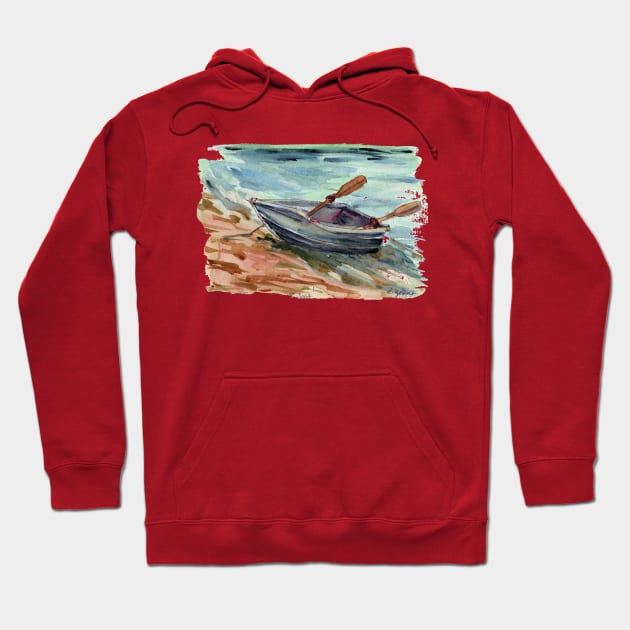 the lonely bark on shore Hoodie by EmilieGeant